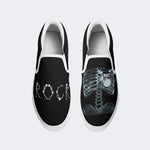 Unisex Retro Rock Music Skull Heart - Slip On Shoes