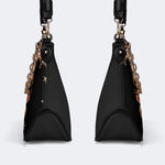 Good Luck&Roses Print - Leather Crossbody Bag