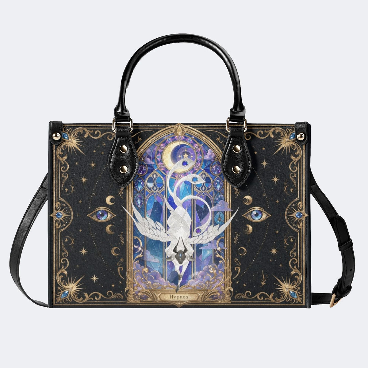 Swan Stained Glass Print Handbag Factory Direct Sales