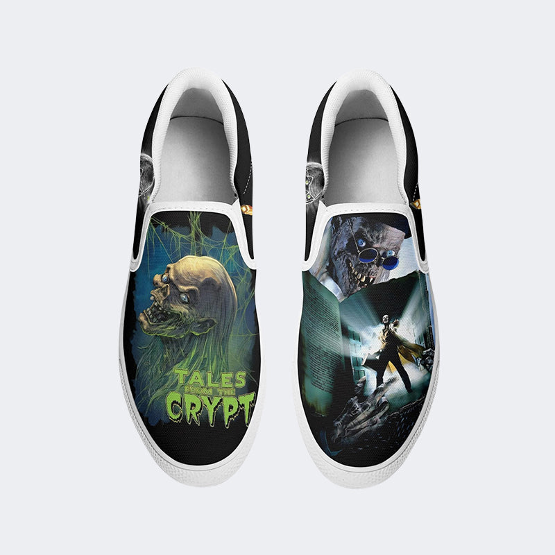 Unisex Tales Crypt Zombie Art Print - Slip On Shoes