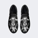 Unisex Skull Horror Print - Slip On Shoes