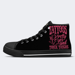 Unisex Tattoos Print - High Top Canvas