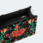 Red Snake Print - Leather Handbag