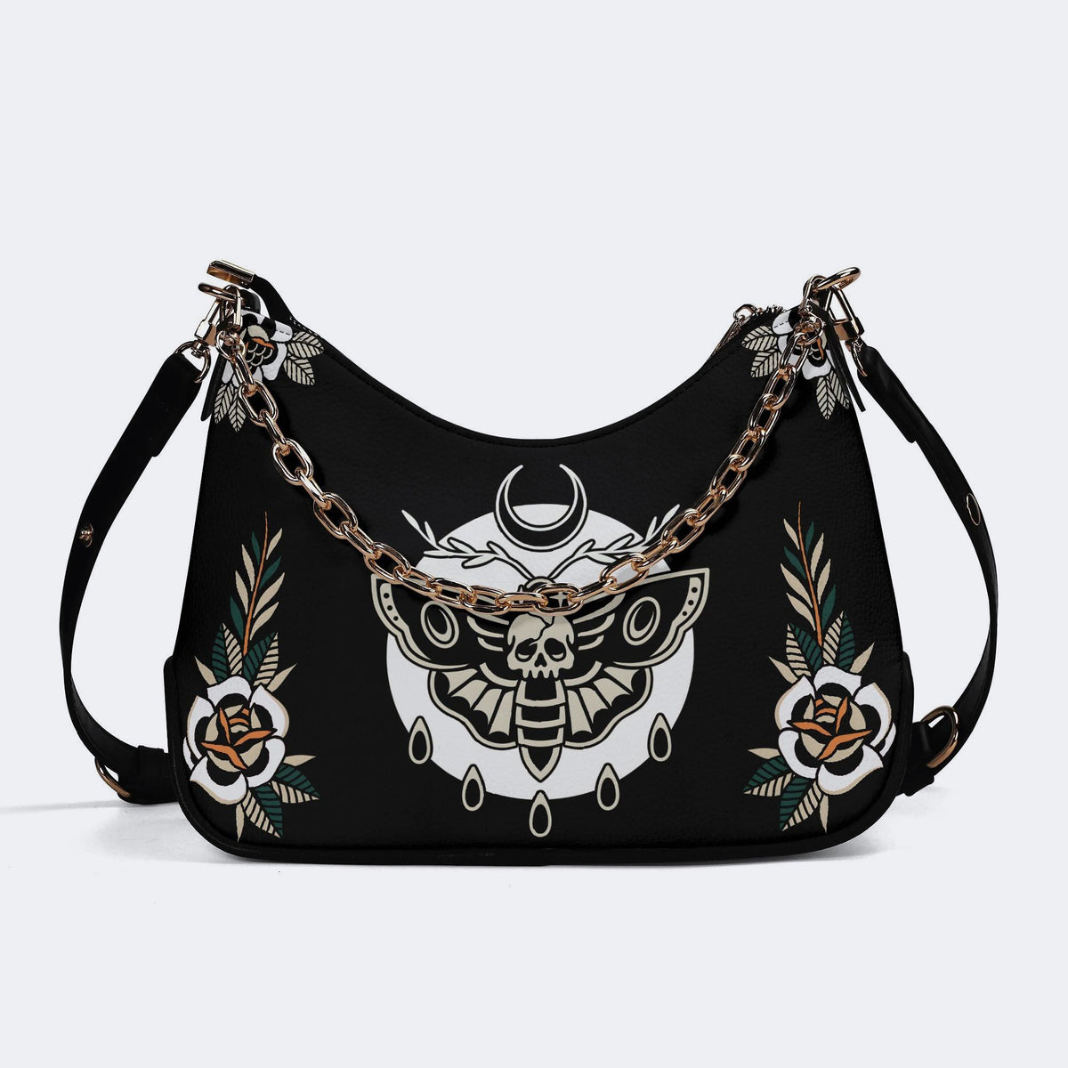 Classic Death Moth Print - Crossbody Bag