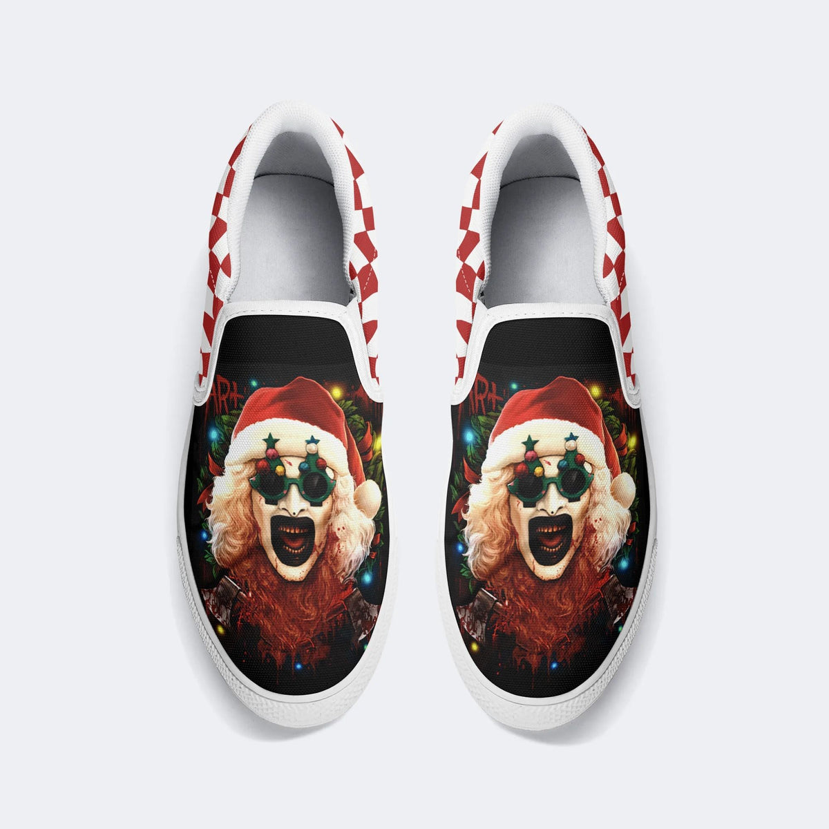 Horror Santa Claus Ghostface Print - Slip On Shoes