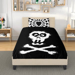 Gothic Skull Print - Three Piece Bedding Set