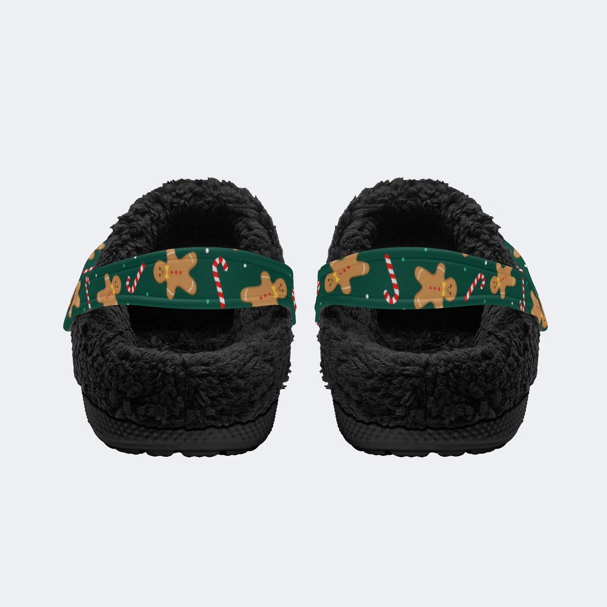 Funny Christmas Pattern - Fur Lined Slippers/Sandals