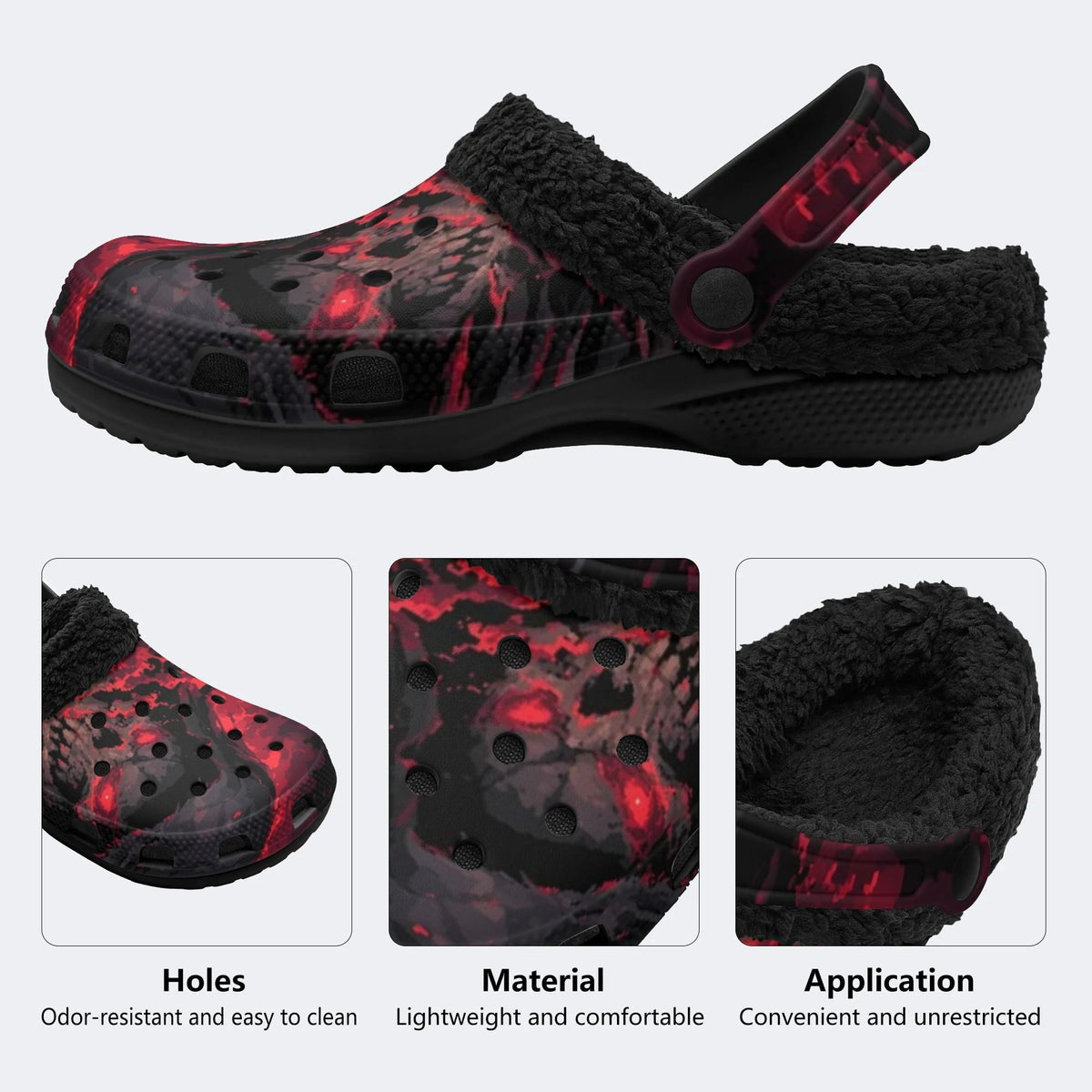 Inferno Skull - Fur Lined Slippers/Sandals