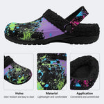 Colorful Splash Graffiti - Fur Lined Slippers/Sandals