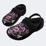 Flower&Eagle Art Print - Fur Lined Slippers/Sandals