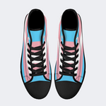 Transgender Flag High Top Canvas Shoes