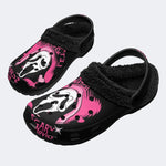 Pink Ghostface Horror - Fur Lined Slippers/Sandals