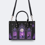 Forest Outside The Window - Leather Handbag