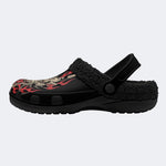 Dark Flame Dragon - Fur Lined Slippers/Sandals
