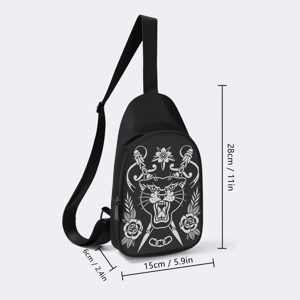 Unisex Tiger Print - Chest Bag