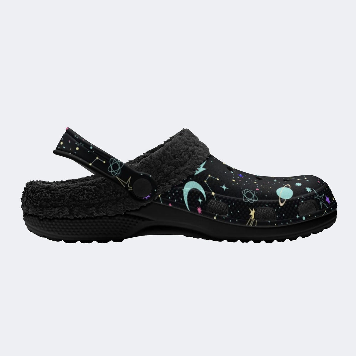Colorful Space Galaxy - Fur Lined Slippers/Sandals