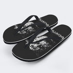 Unisex Black Metal Pinhead Print - Flip Flops