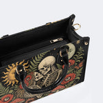 Mushroom Skeleton Lovers Print Handbag Factory Direct Sales