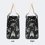 Vintage Dark Moth Print - Leather Handbag
