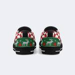 Horror Santa Claus Ghostface Print - Slip On Shoes