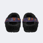 Purple Pumpkin Witch - Fur Lined Slippers/Sandals