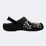 Death Moth Vintage Print - Fur Lined Slippers/Sandals