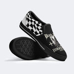 Black Death Print - Slip On Shoes