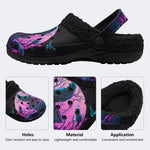 Pink Moon Raven - Fur Lined Slippers/Sandals