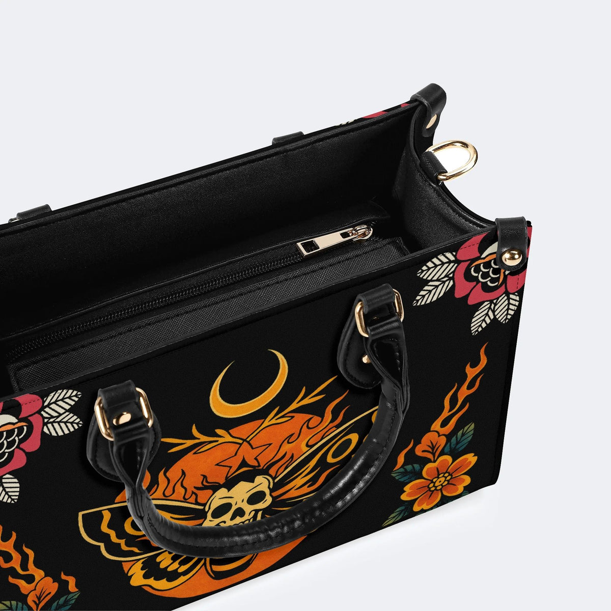 Flaming Death Moth - Leather Handbag