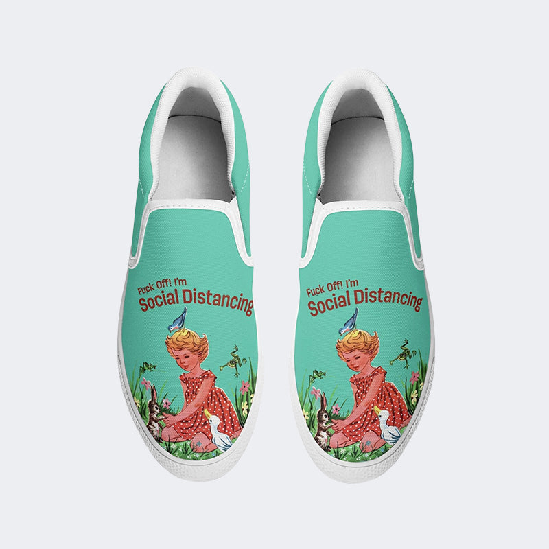 Retro Funny Art Print - Slip On Shoes