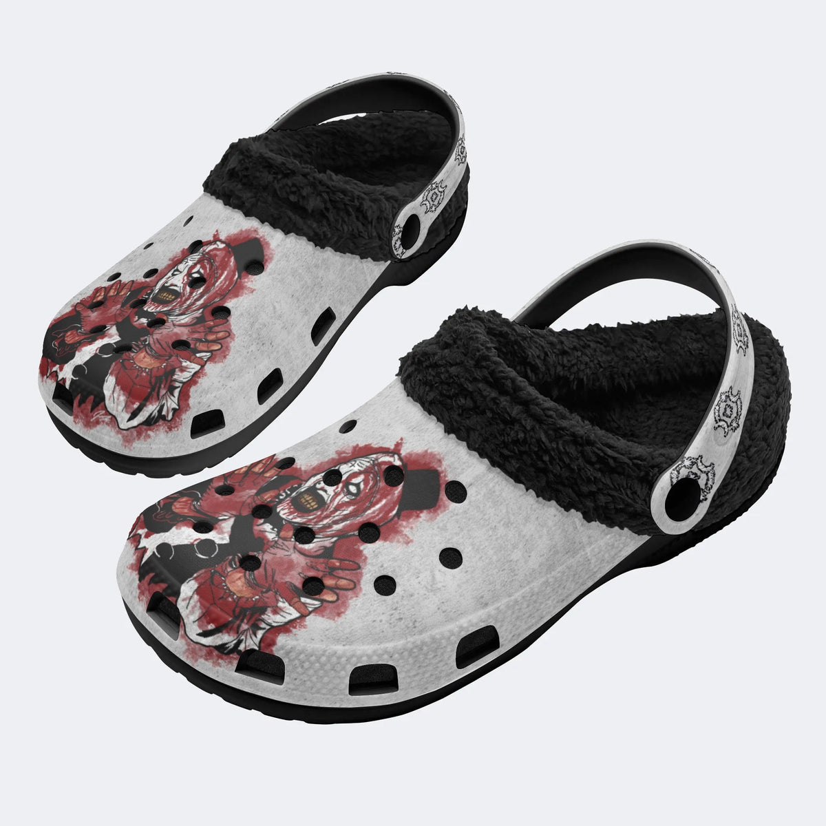 Unisex Horror Print - Fur Lined Slippers