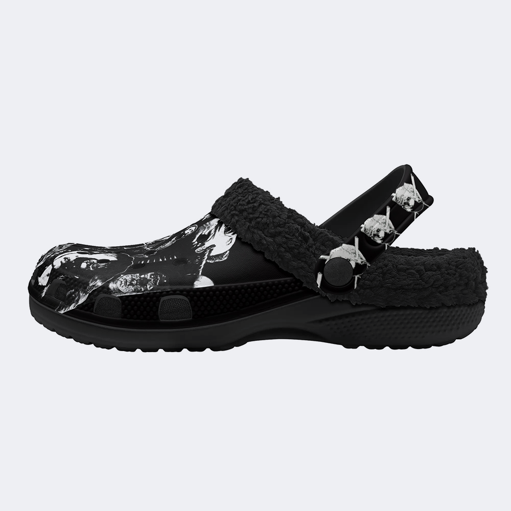 Horror Print - Fur Lined Slippers/Sandals