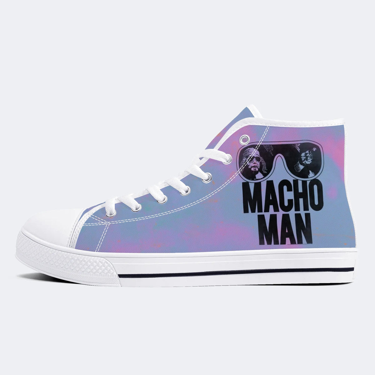 Macho Man Retro Unisex Print - High Top Canvas