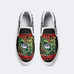 Unisex Retro Rock Print - Slip On Shoes