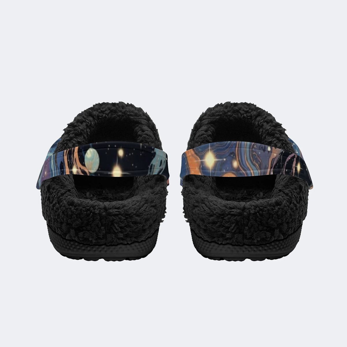 Space Nebula Art - Fur Lined Slippers/Sandals