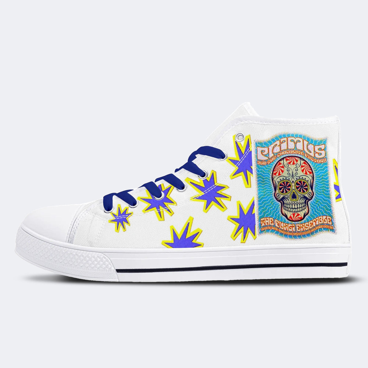 Unisex Skull Print - High Top Canvas