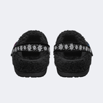 Skull&Flowers - Fur Lined Slippers/Sandals