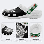 Horror Skull print - Fur Lined Slippers