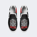 Unisex Horror Skull Print - Slip On Shoes