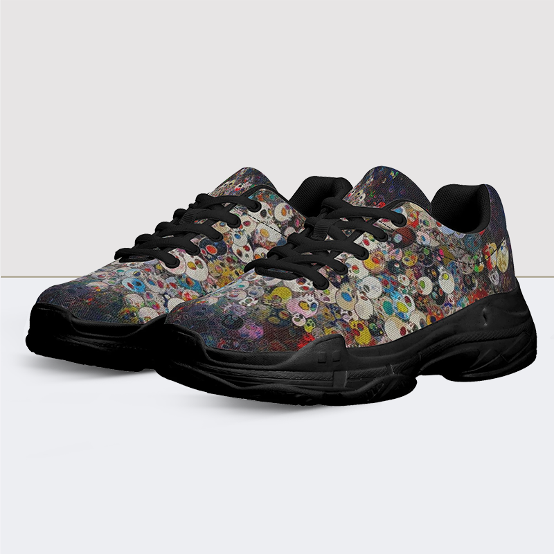 Classic Skull Print Chunky Sneakers