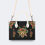 Crown With Snake And Sword - Leather Handbag