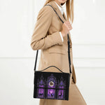 Forest Outside The Window - Leather Satchel Bag