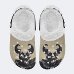 Cold-blooded Killer Print - Fur Lined Slippers/Sandals