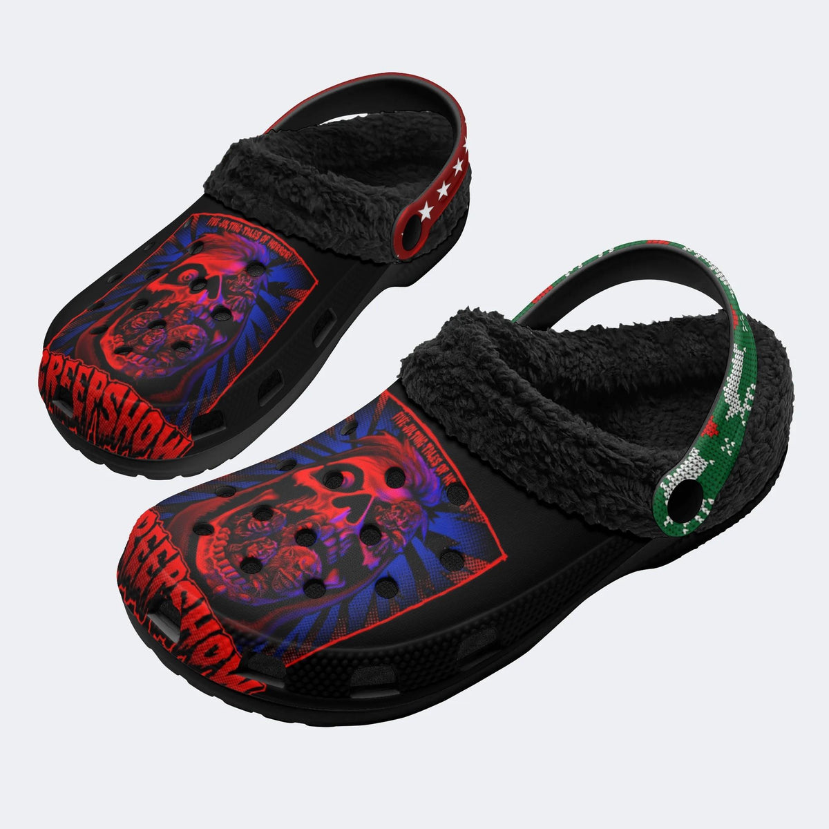 Unisex Horror Movies Print - Fur Lined Slippers/Sandals