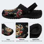 Flower TigerArt Print - Fur Lined Slippers/Sandals