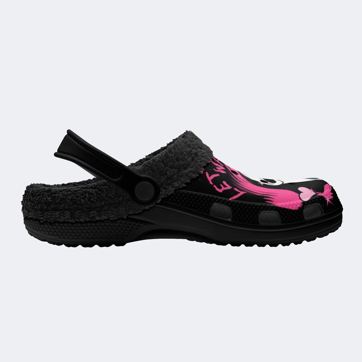 Pink Ghostface Horror - Fur Lined Slippers/Sandals