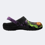 Lightning Scream Ghost‑ Fur Lined Slippers/Sandals