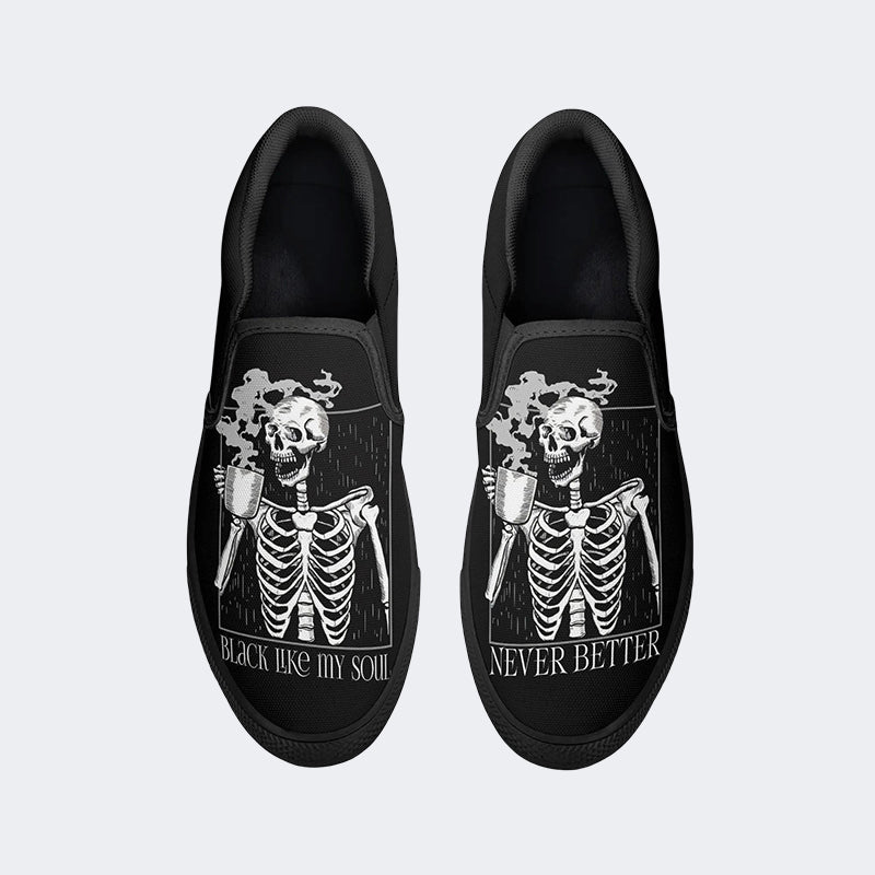 Never Better Skeleton - Slip On Shoes