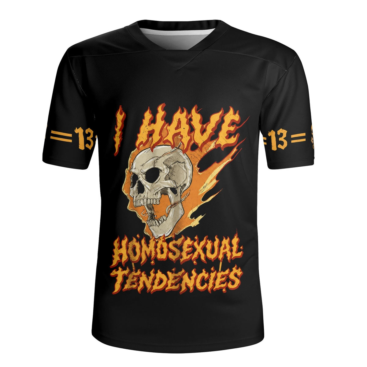 Flame Skull Metal Art - Men's All Over Printing Rugby Jersey