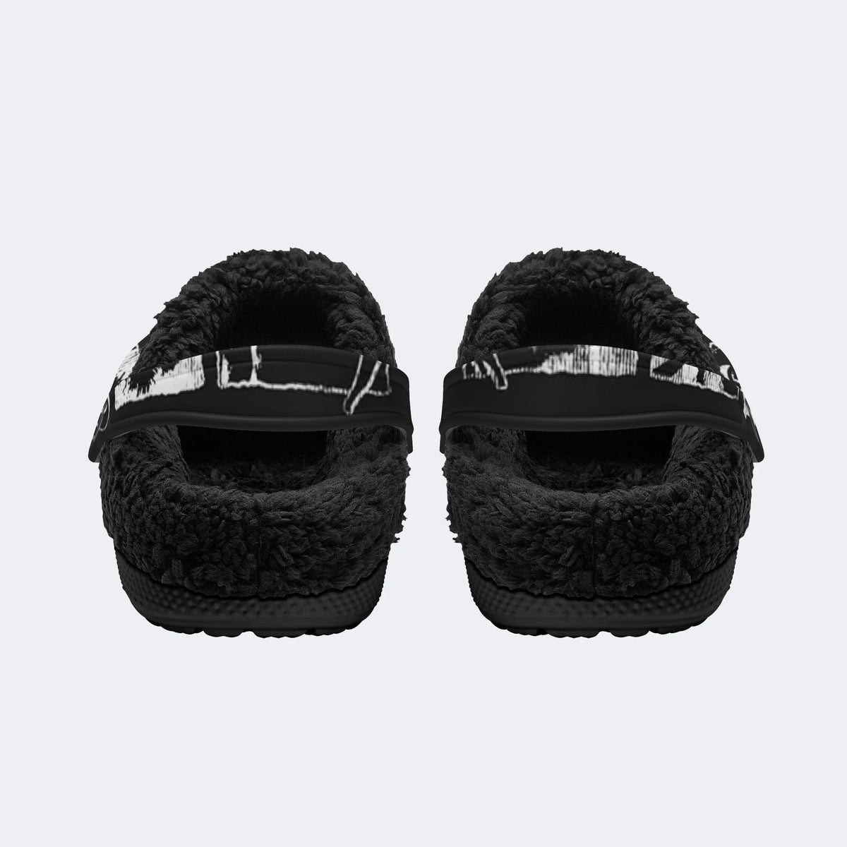 Old Script - Fur Lined Slippers/Sandals
